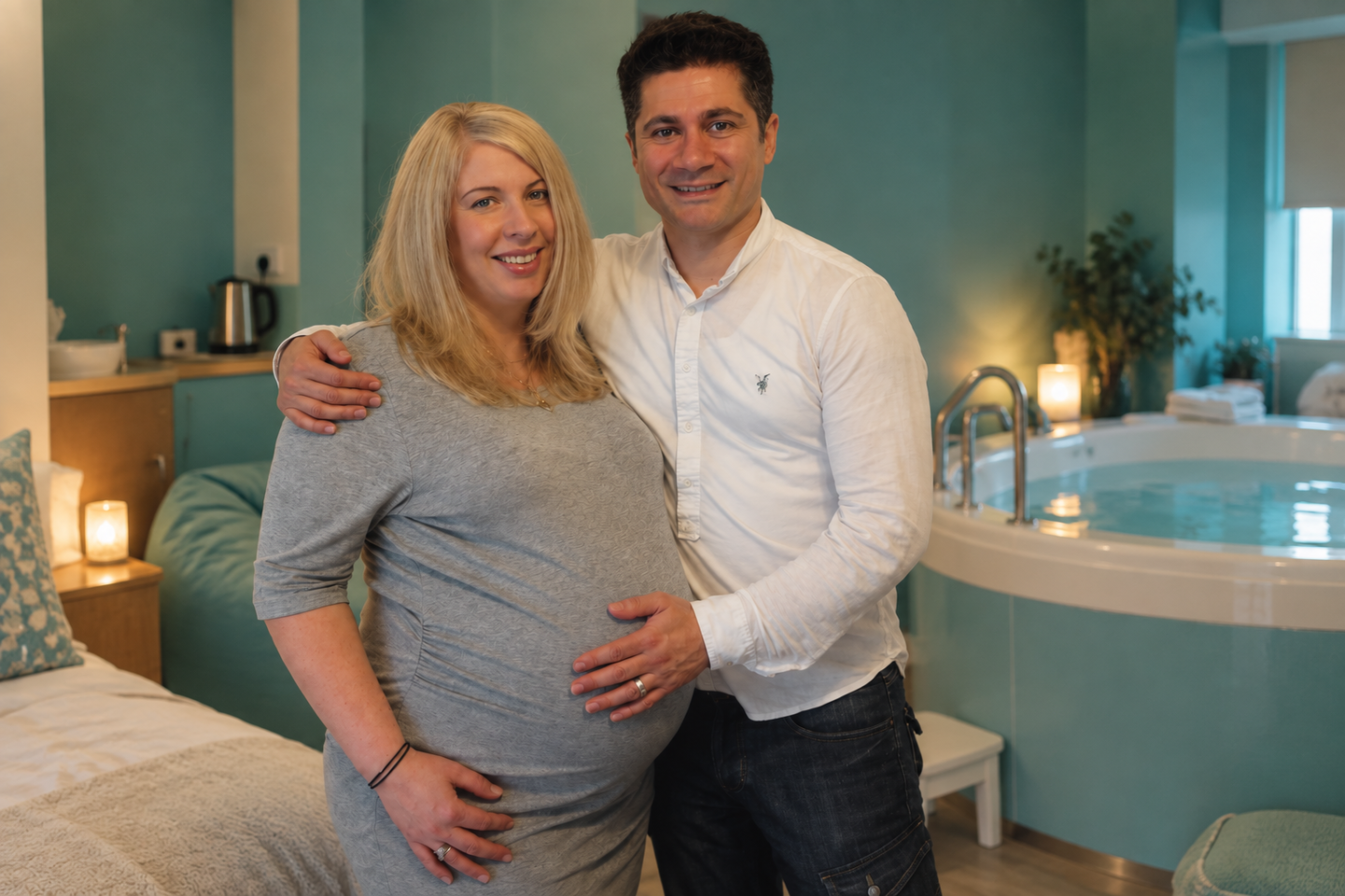 Saffron and H in the midwifery-led unit