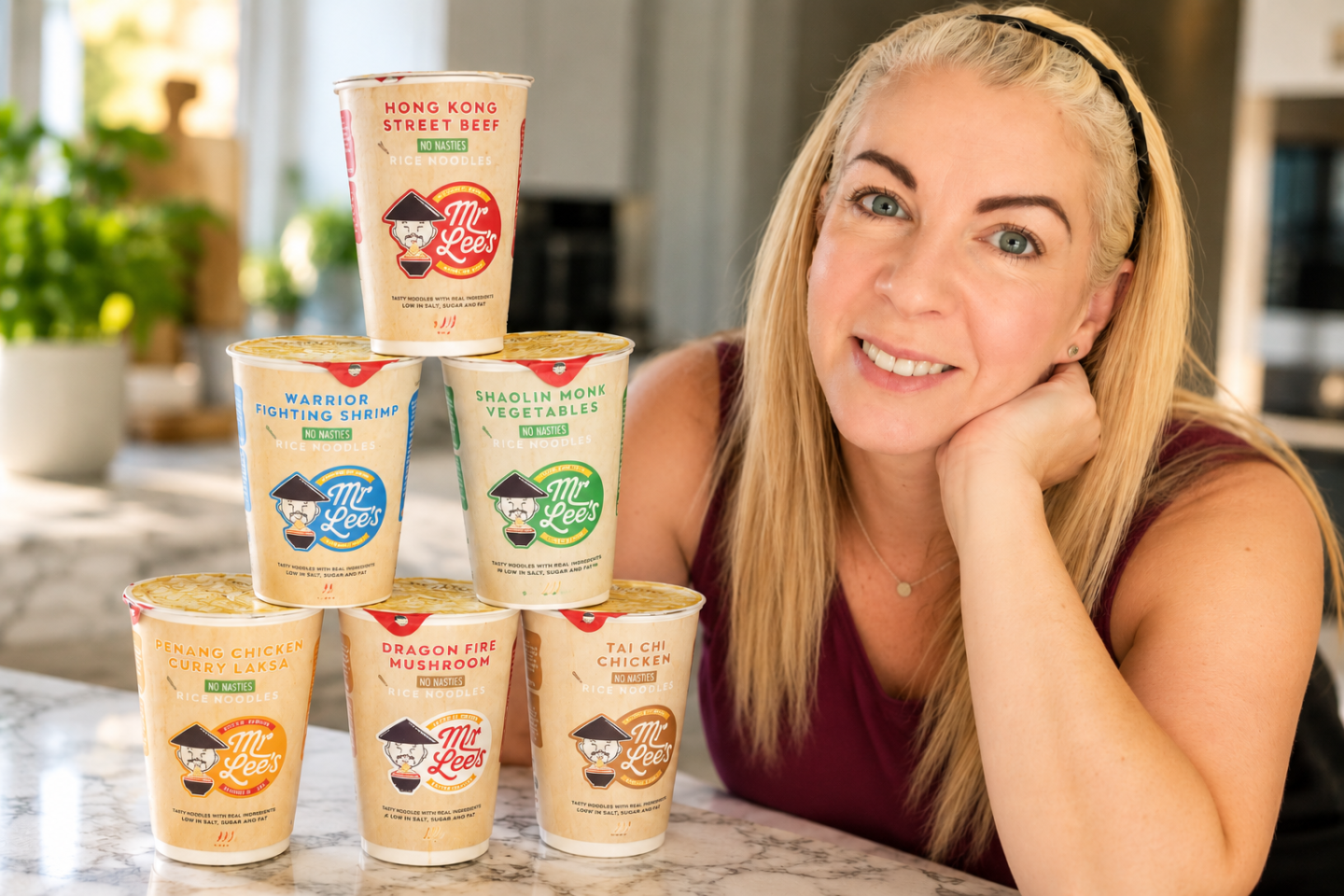 Six flavours of Mr Lee’s gluten-free rice noodles