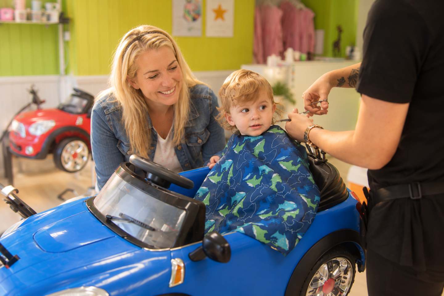 My husband wanted to shave our baby’s blonde curls, so I took him to the hairdresser instead