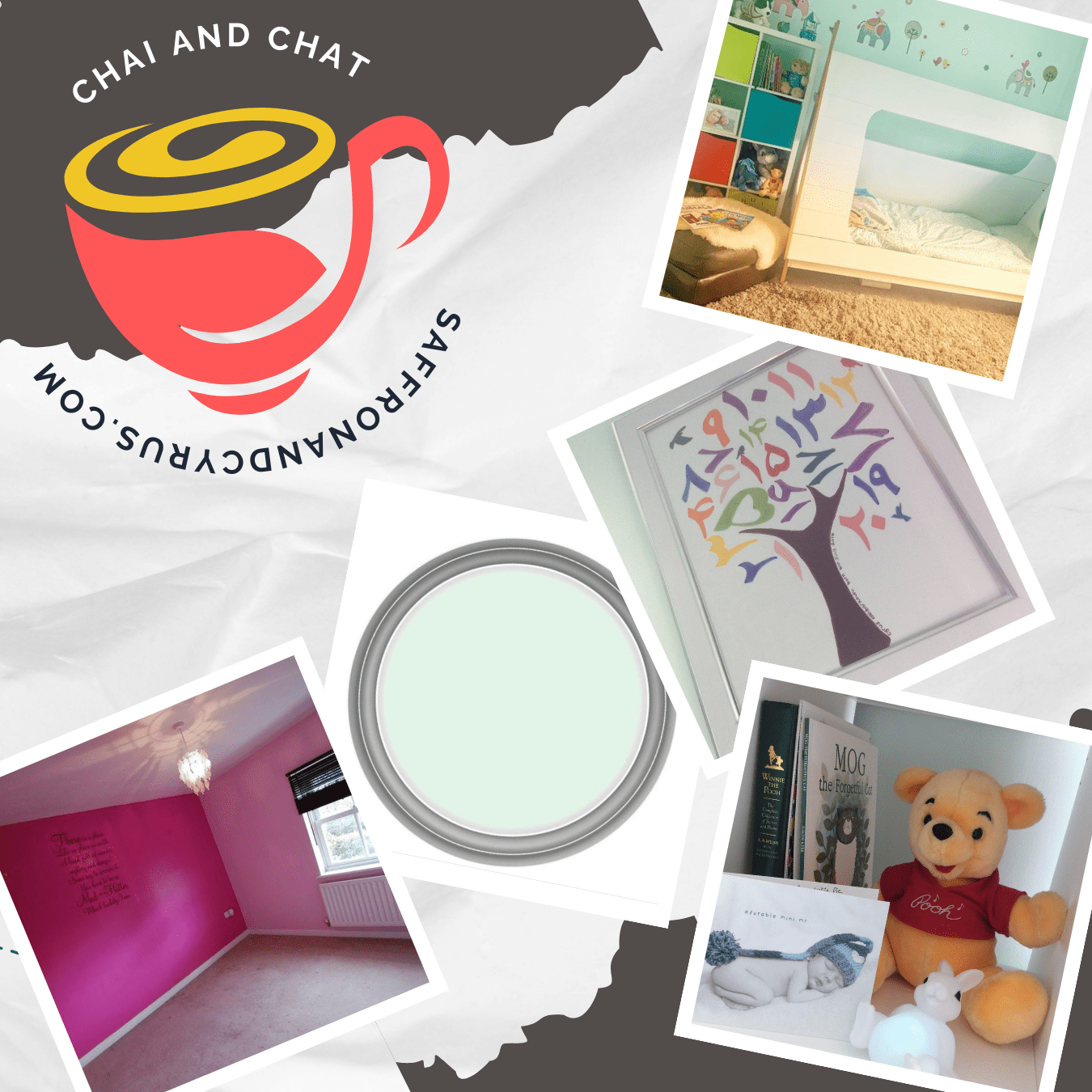 Decorating ideas for toddler's bedroom with farsi numbers tree