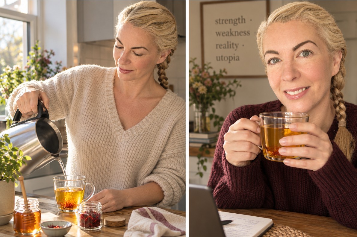 Saffron brewing Saffron tea